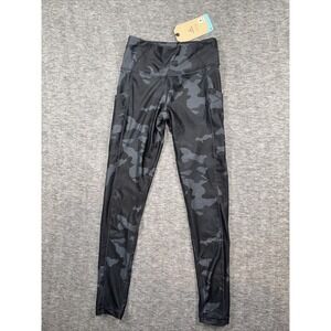 prAna Womens Electra Legging II Black Camo High Rise Hidden Pockets Sz XS NEW